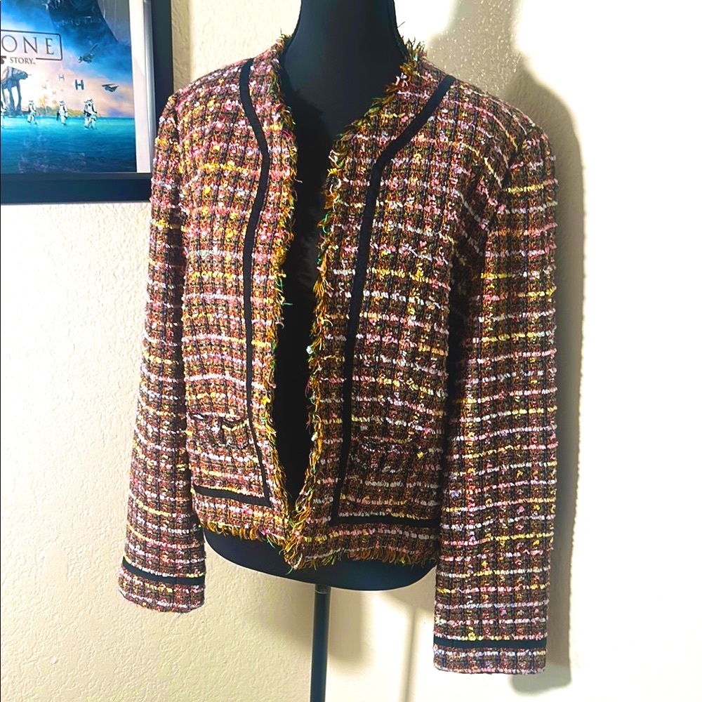 Pink Blazer with Elegant Suit  tweed Jacket Design